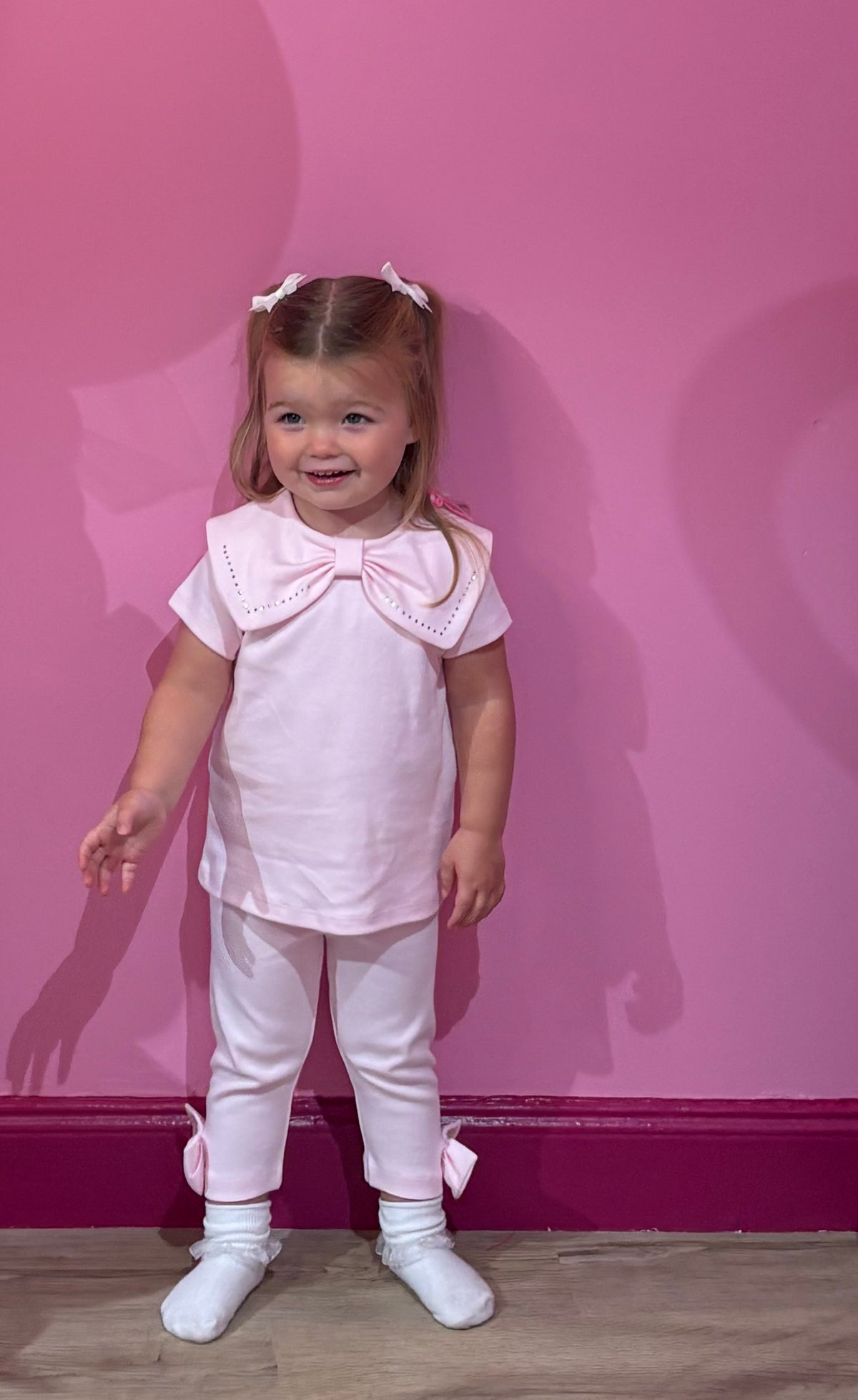 Pink Bow Top & Leggings