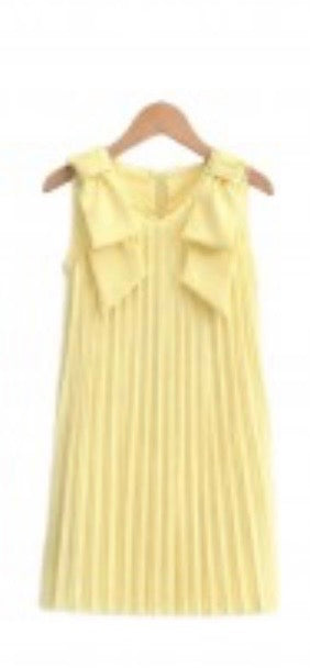 Lemon Pleated Dress