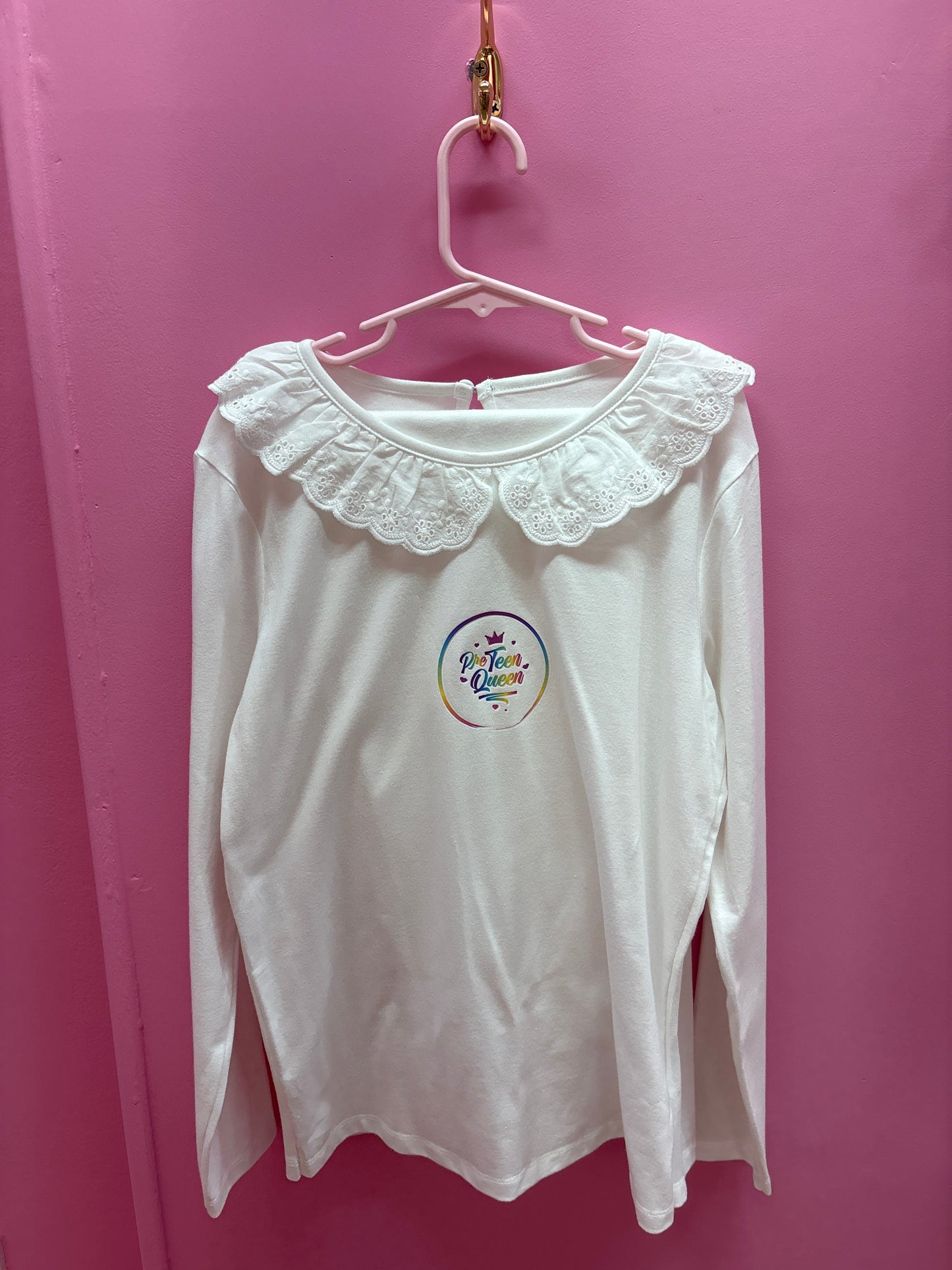 Pre Teen Queen - Pink & White Frill Pj’s