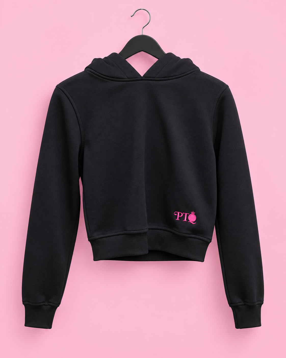 PTQ Black Cropped Hoodie