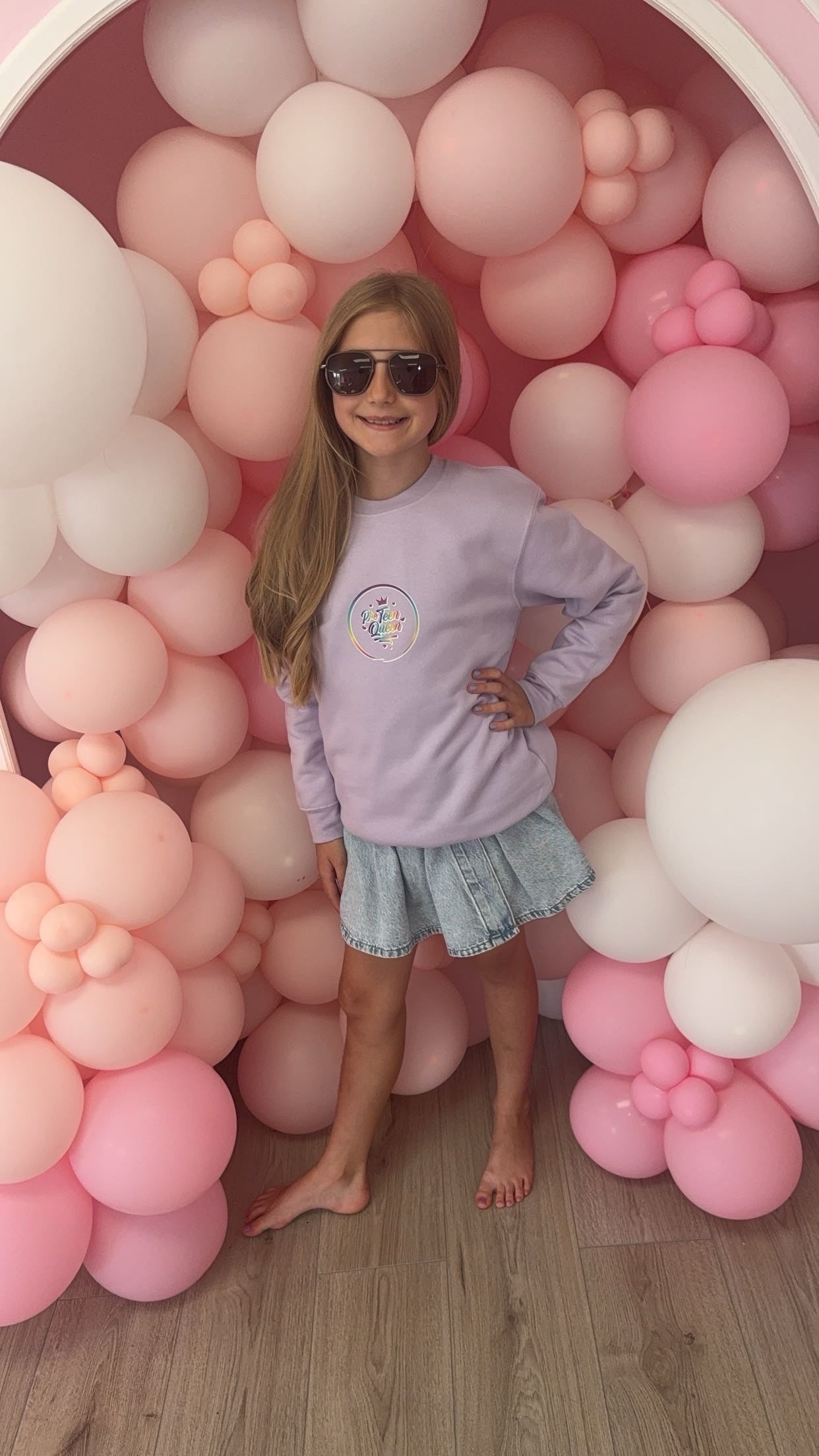 Pre Teen Queen Lilac Staple Sweater