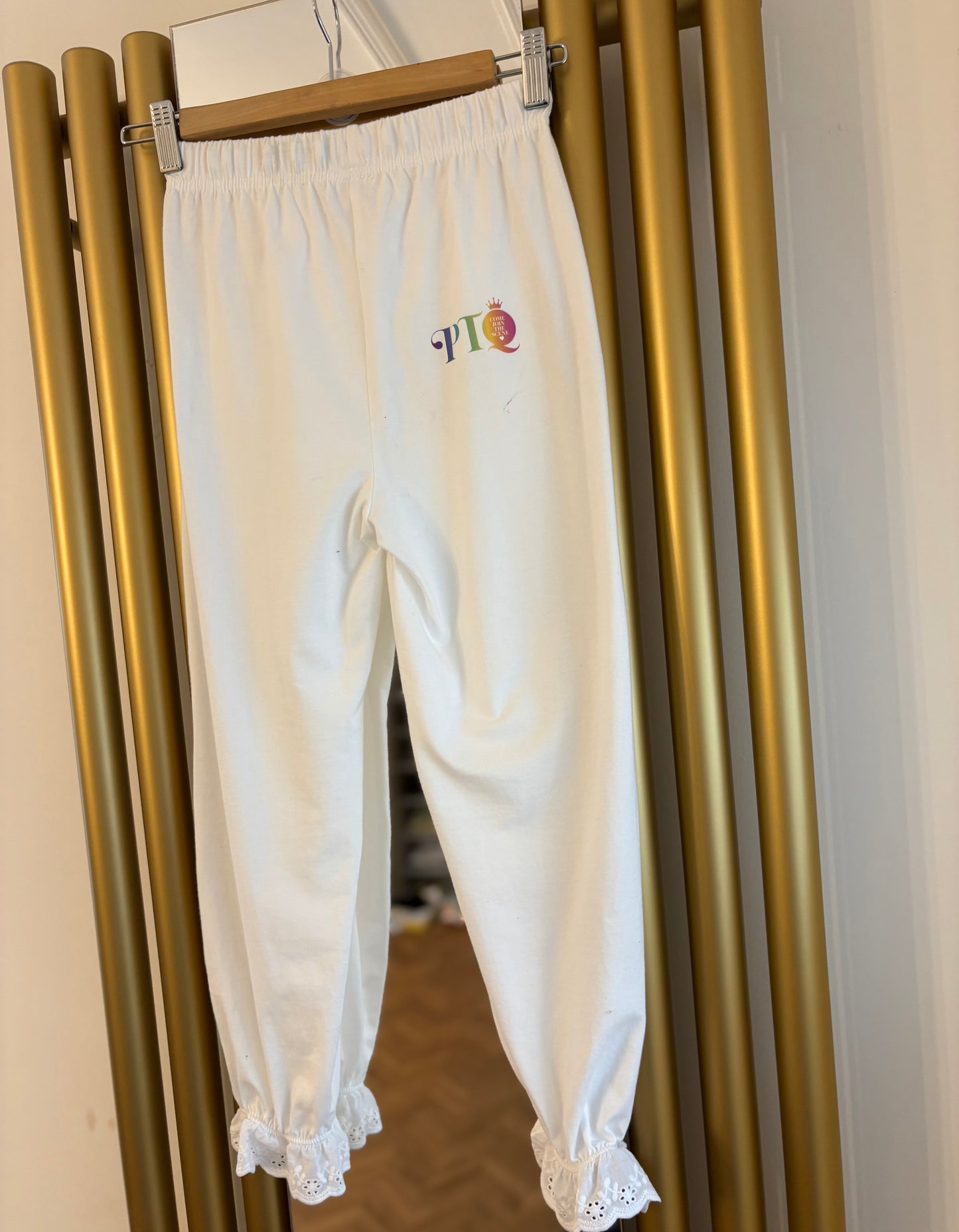 Pre Teen Queen White Frill Pyjamas