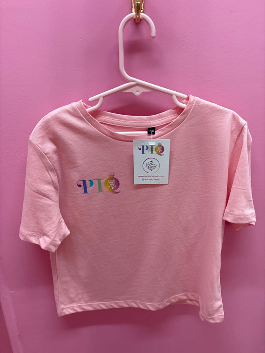 Pre Teen Queen Cropped Pink T