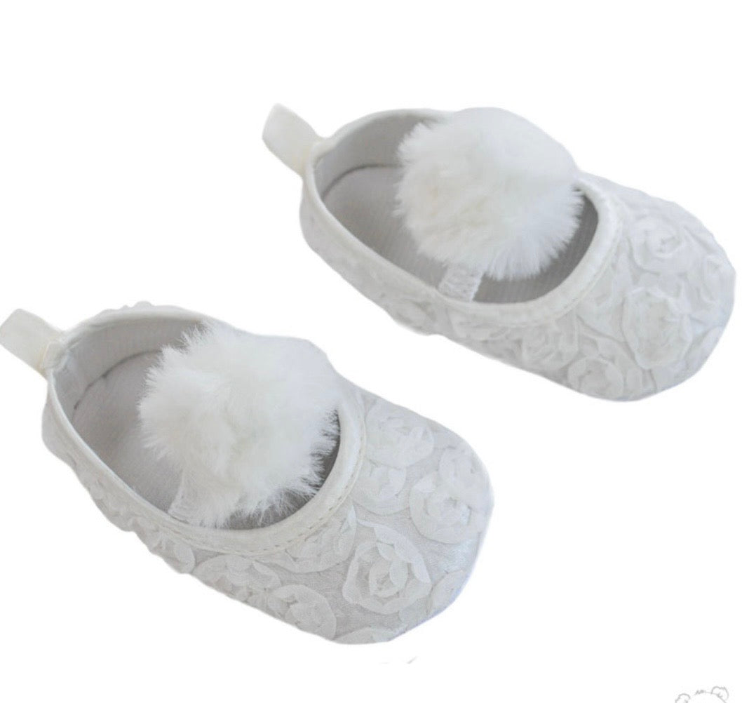 White Dolly Baby Shoes