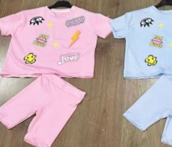 BFF T & Shorts Co-ord Pink