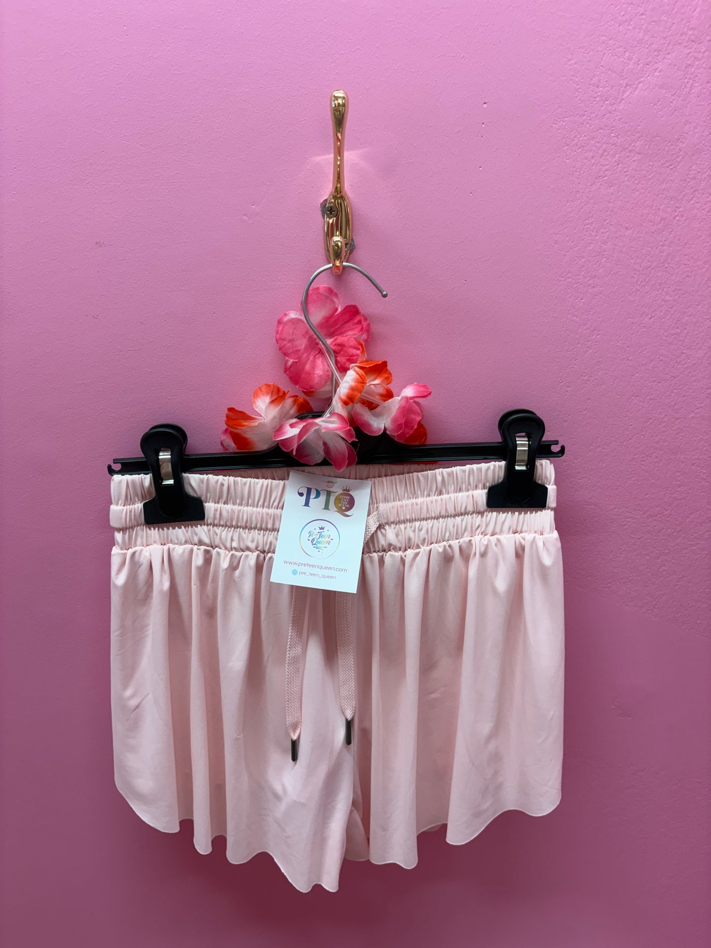Pale Pink Track Shorts