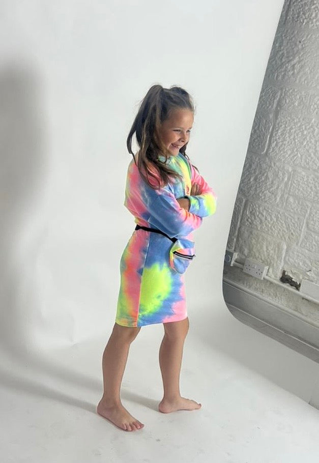 Pre Teen Queen Tie Dye Sweat Dress