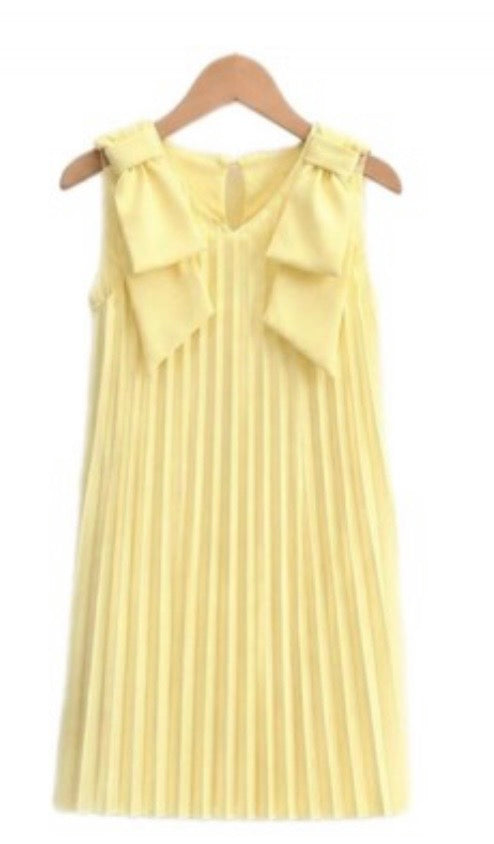 Lemon Pleated Dress