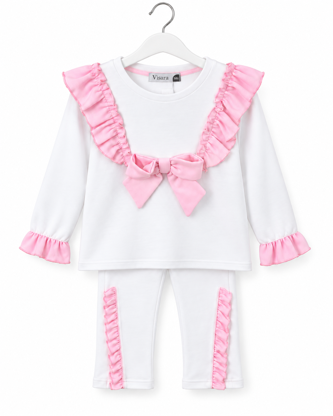 Pretty in Pink Frill & Bow Two-Piece Set