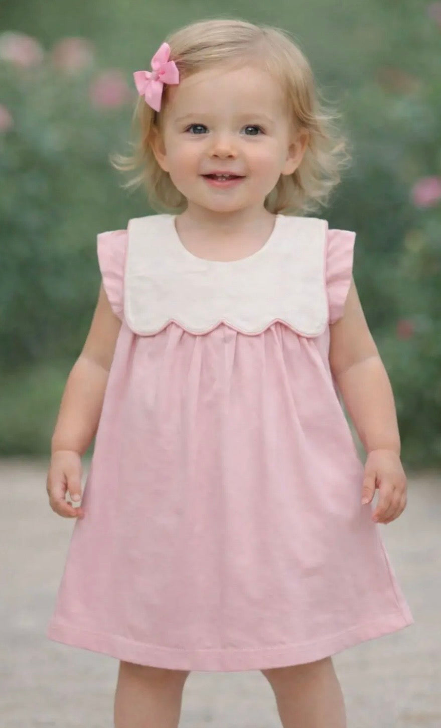 Pink Bib Cotton Dress