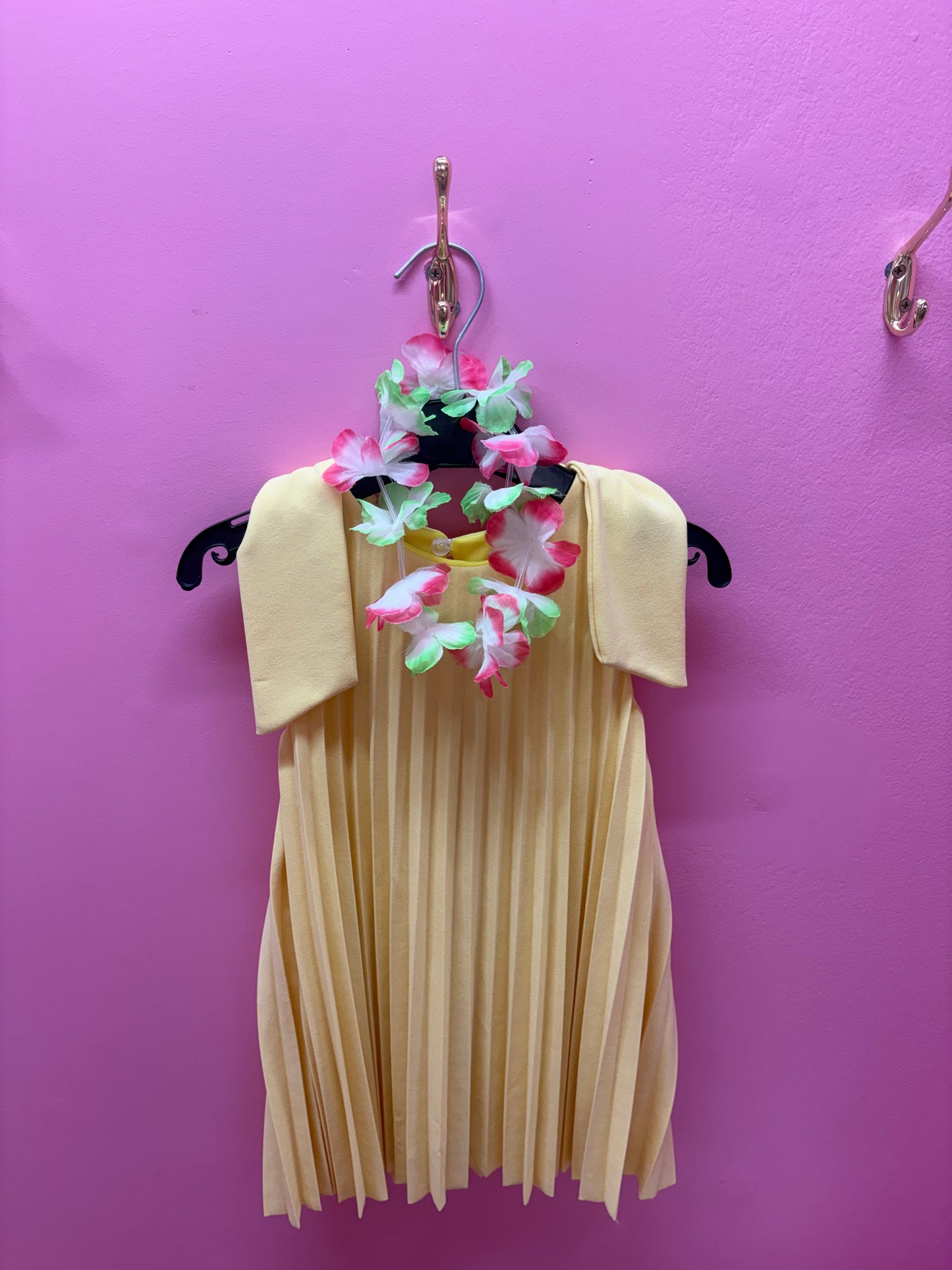 Lemon Pleated Dress