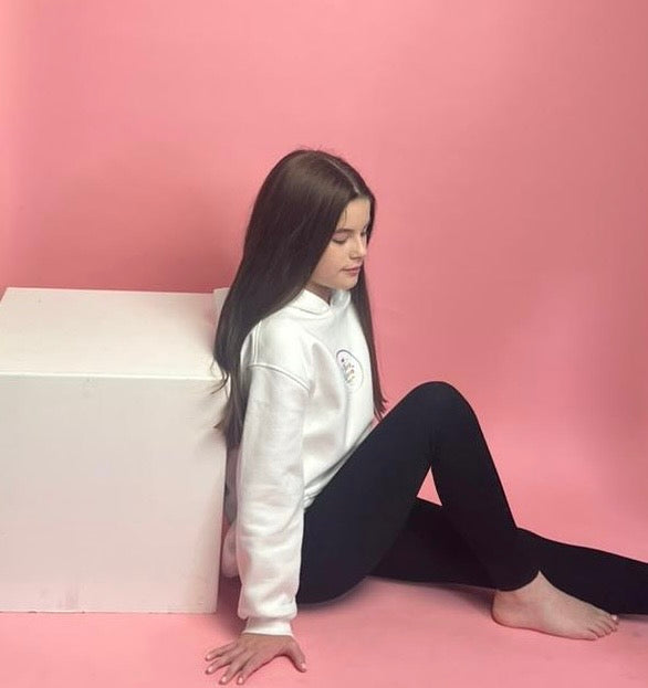 Pre Teen Queen White Hoodie