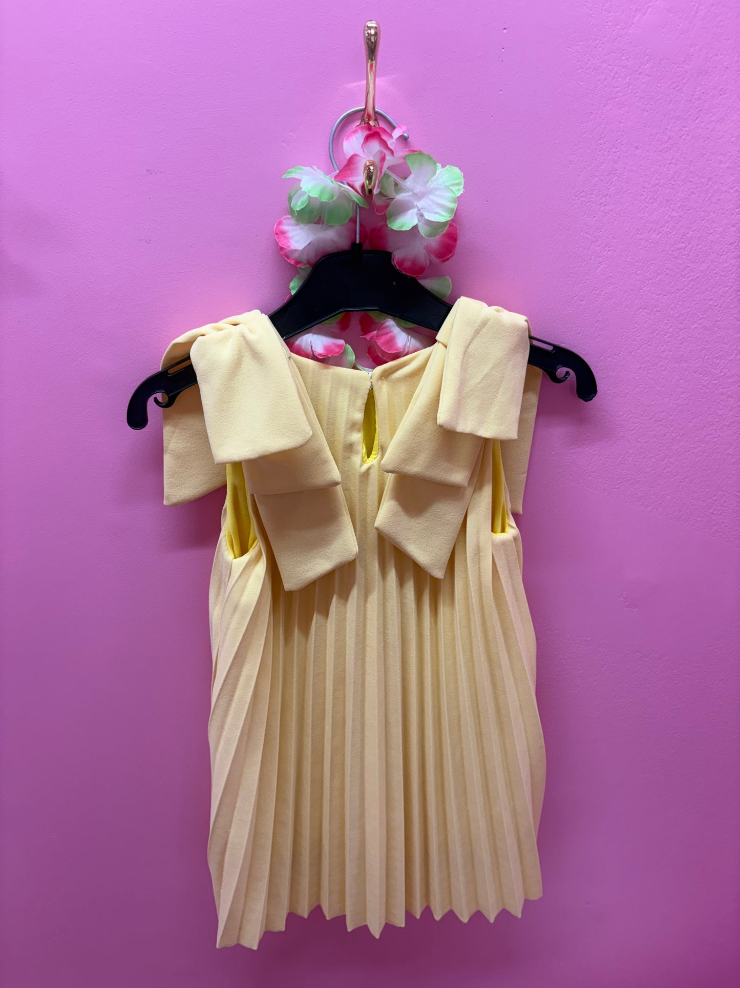 Lemon Pleated Dress