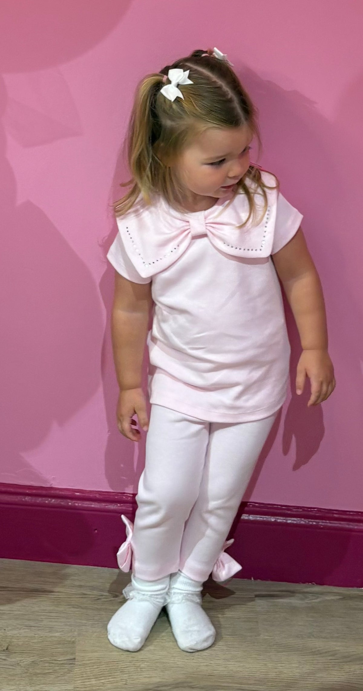 Pink Bow Top & Leggings