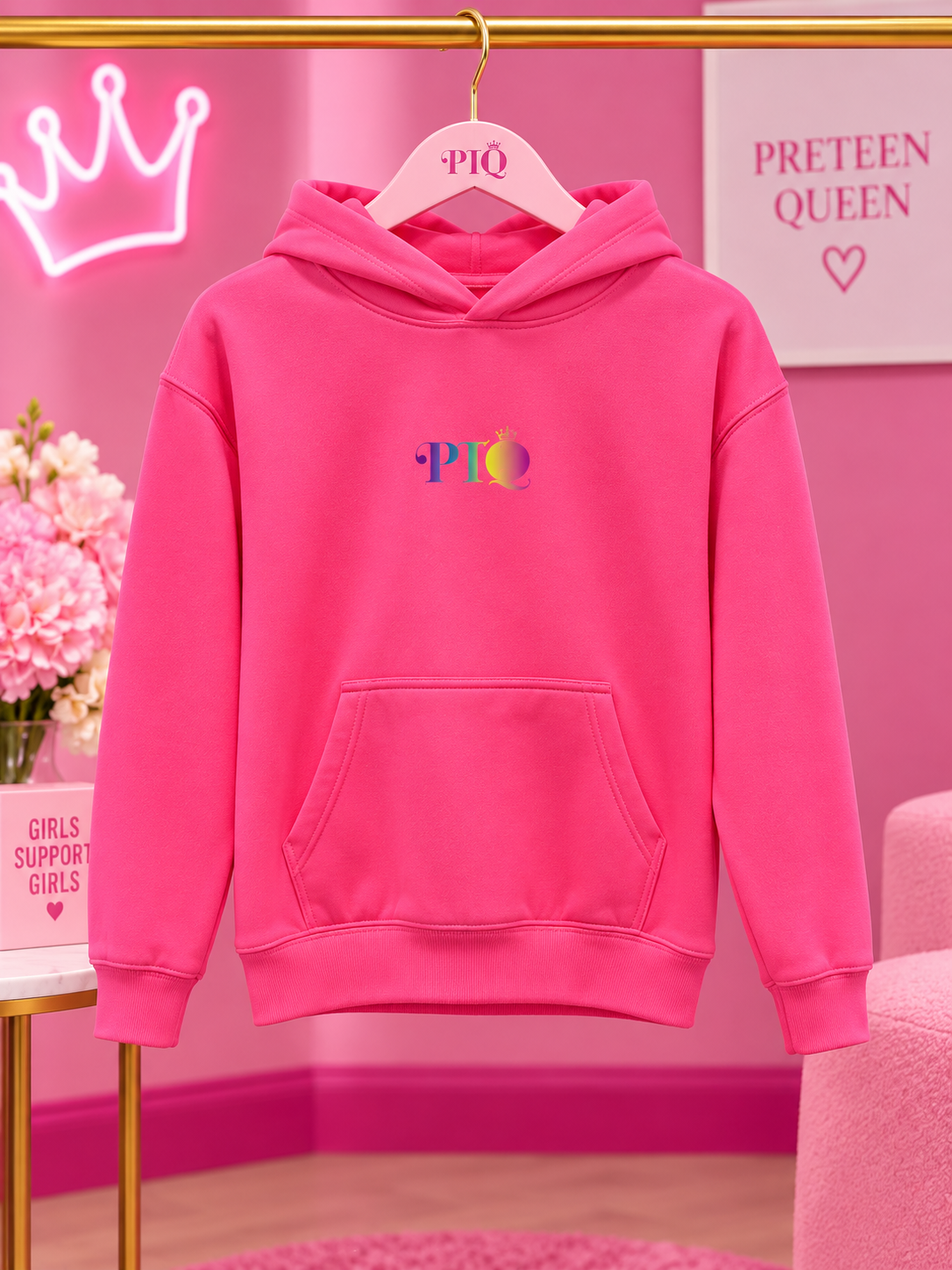 PTQ Bright Pink Activewear Hoodie