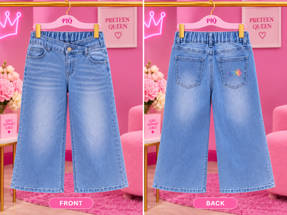 PTQ Blue Wide-Leg Jeans