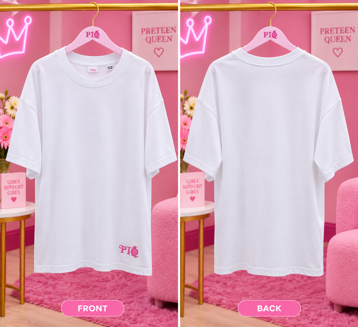 PTQ White Oversized T