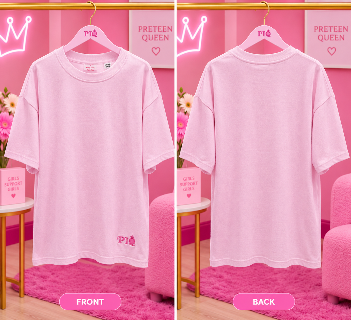 PTQ Pink Oversized T