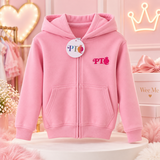 Pre Teen Queen Pink Zip-Up Hoodie