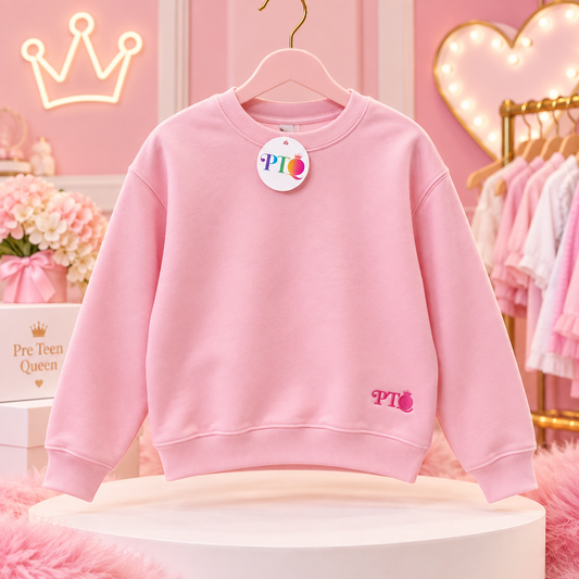 Pre Teen Queen Pink Crewneck Sweatshirt