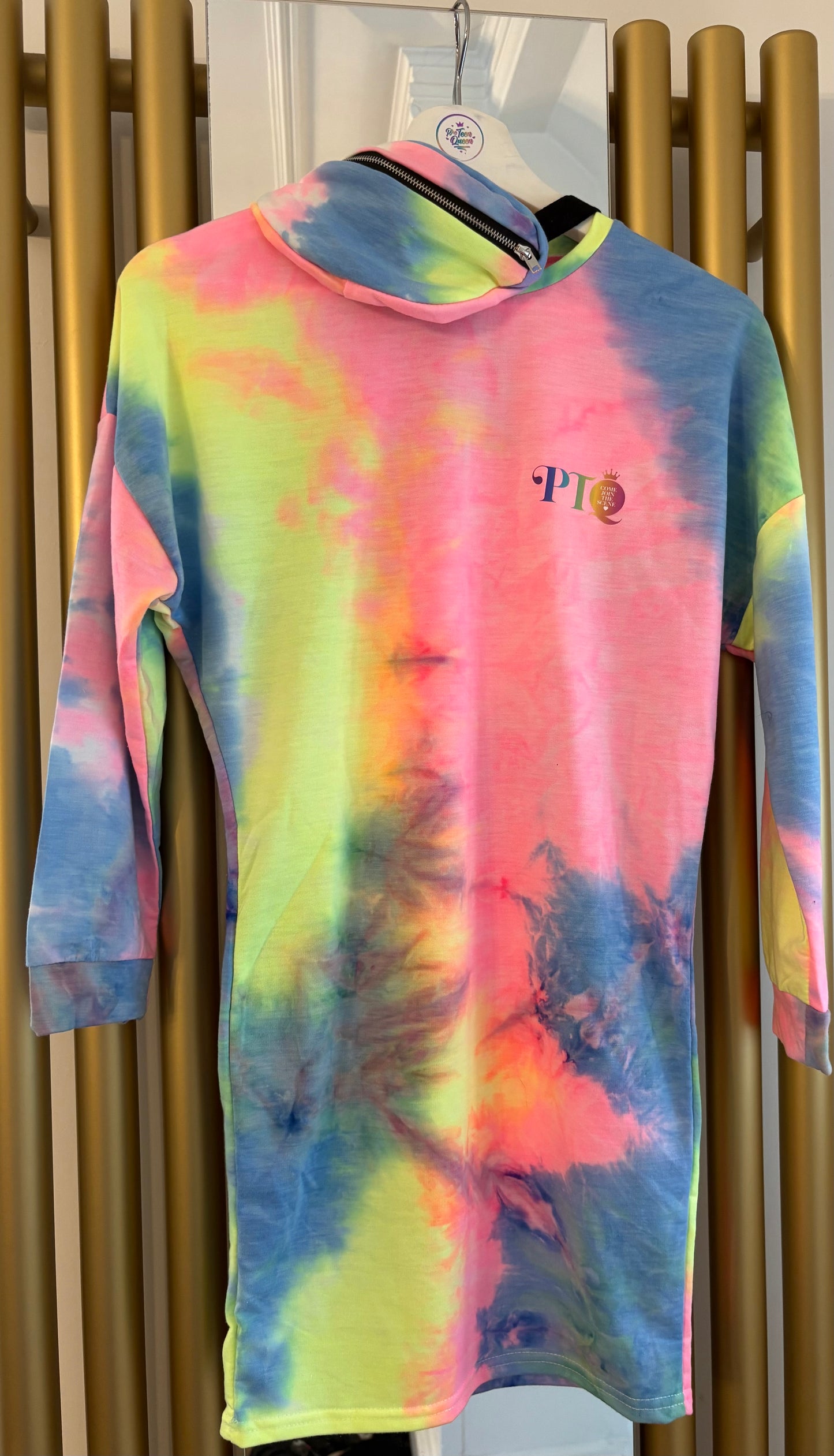 Pre Teen Queen Tie Dye Sweat Dress