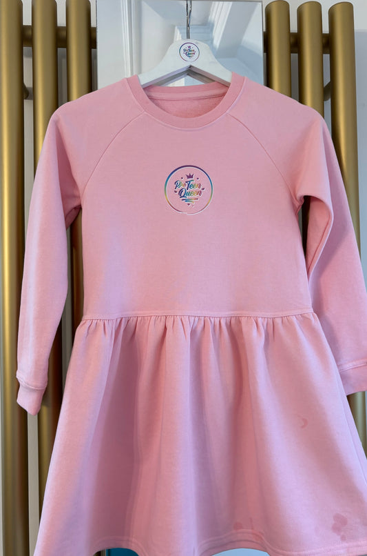 Pre Teen Queen Pink Sweat Dress