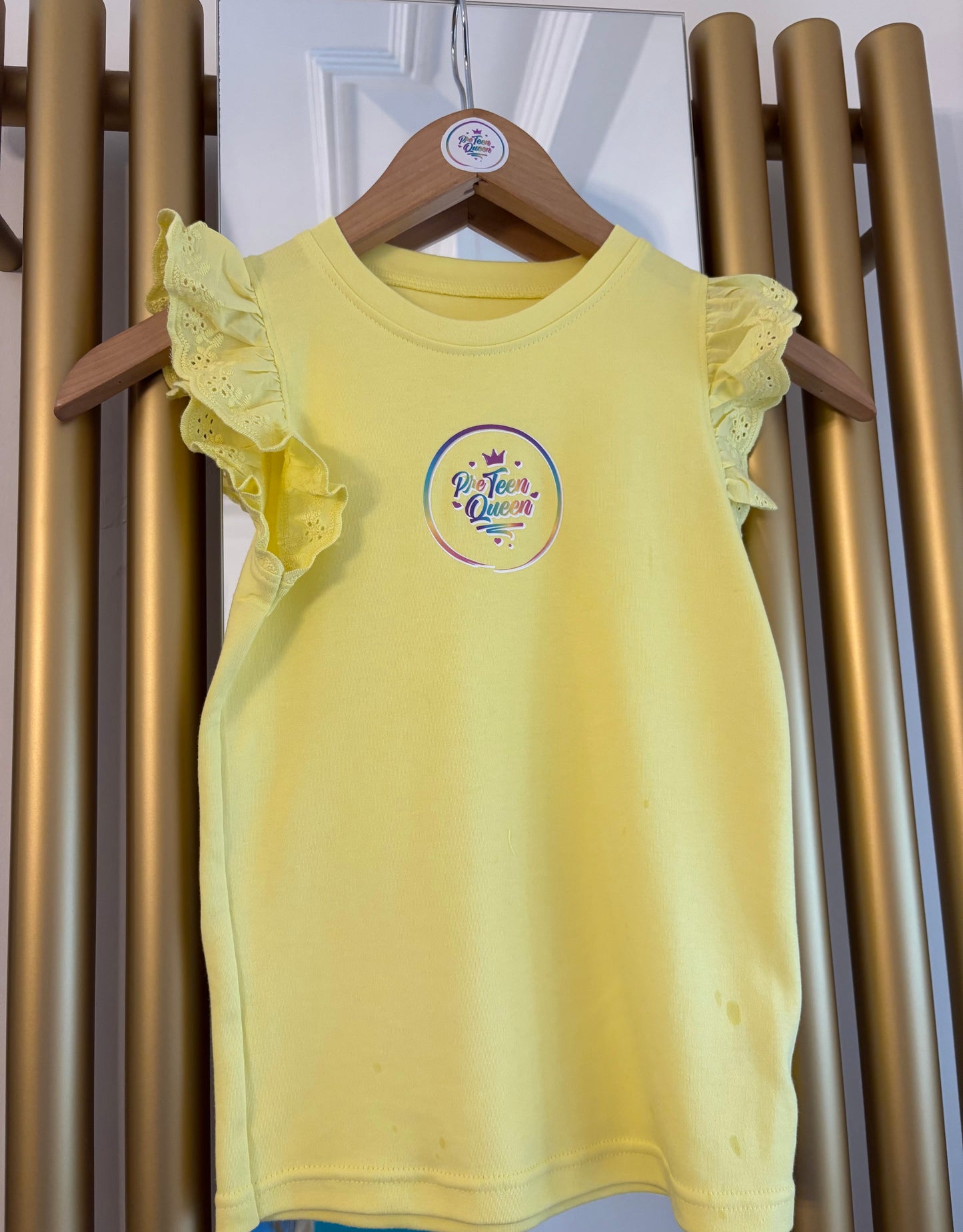 Pre Teen Queen Yellow Short Pyjamas