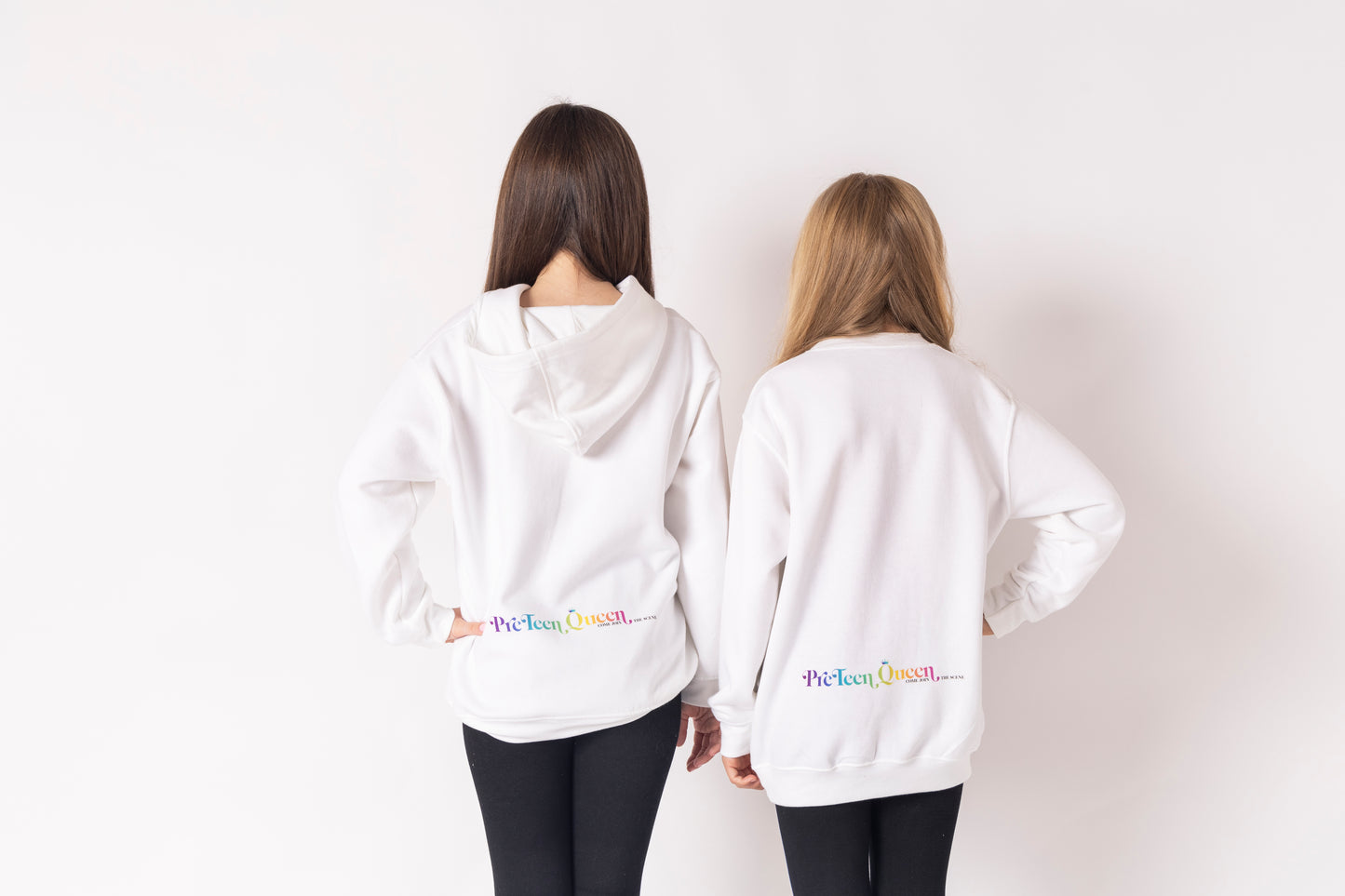 Pre Teen Queen White Hoodie