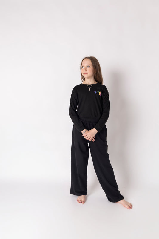 Pre Teen Queen Black Lounge Set