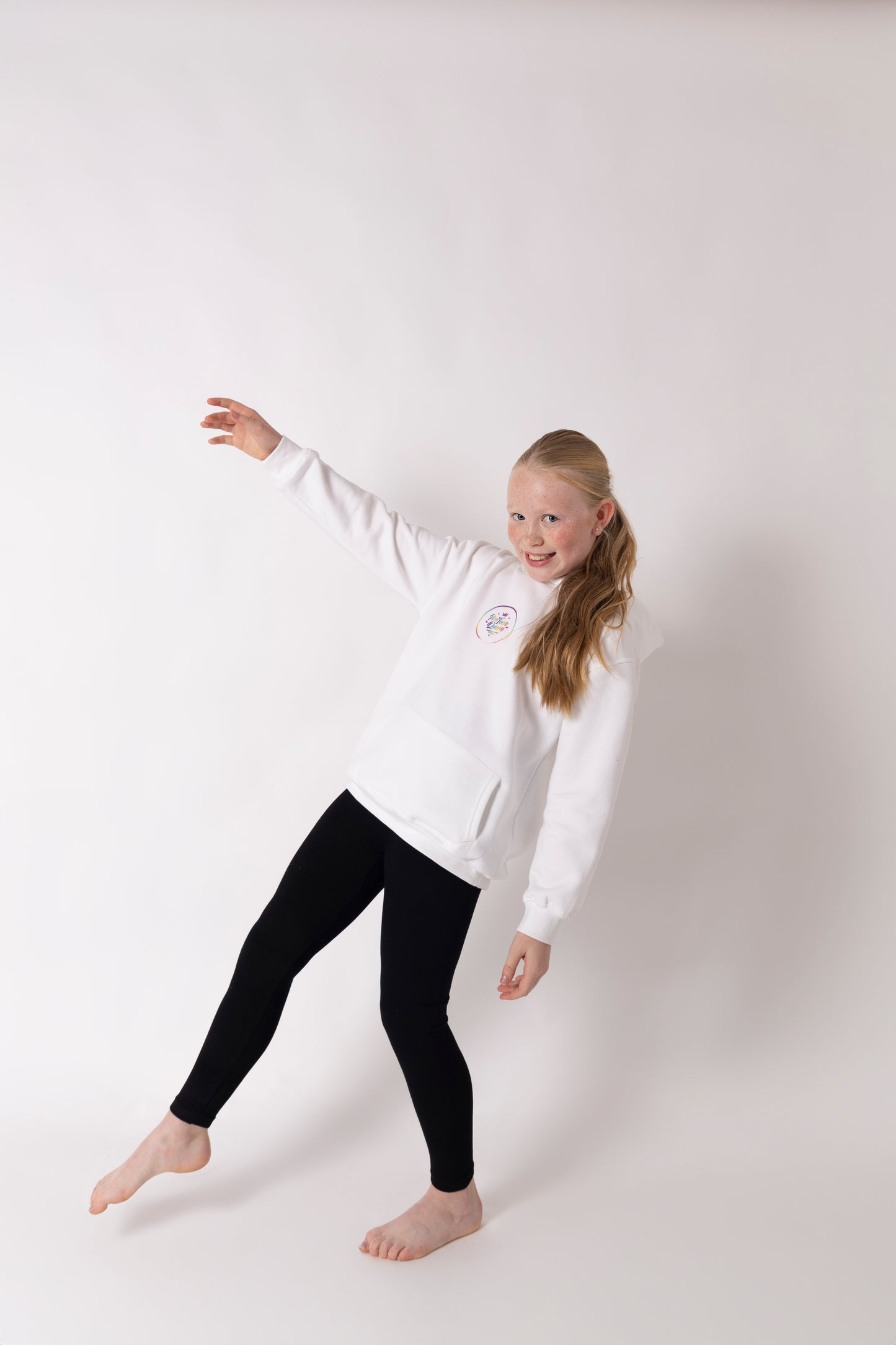 Pre Teen Queen White Hoodie