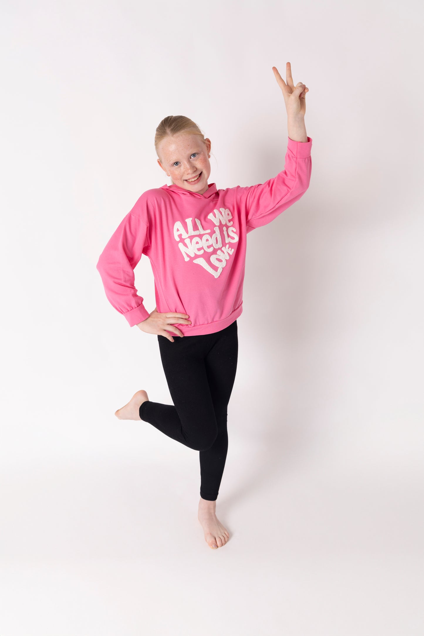 All We Need is Love Pink Hoodie