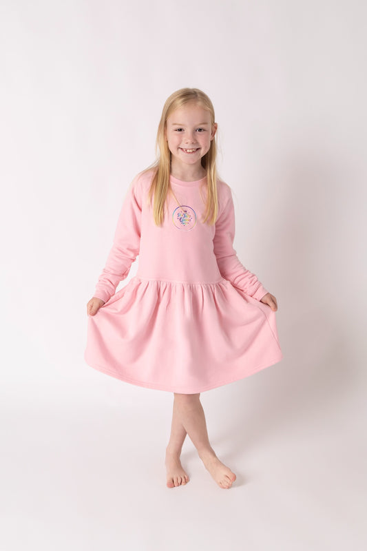 Pre Teen Queen Pink Sweat Dress