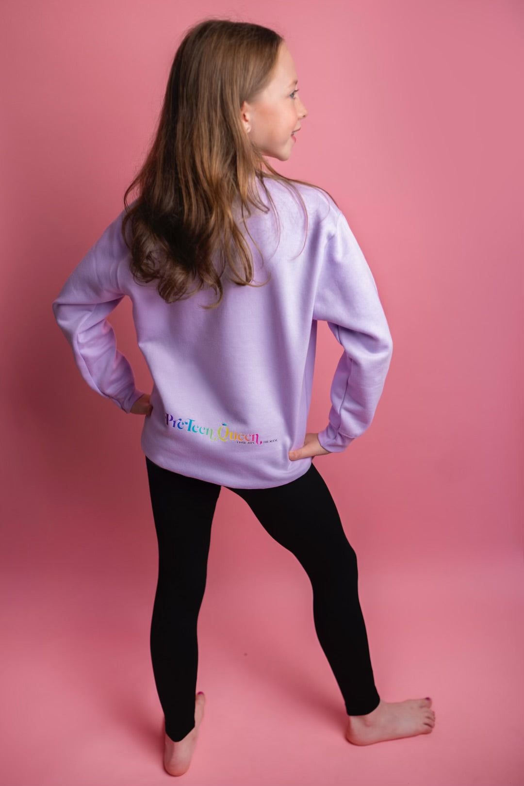Pre Teen Queen Lilac Staple Sweater